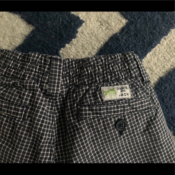 Janie and jack boys shorts. Blue and white check. - Picture 3 of 3
